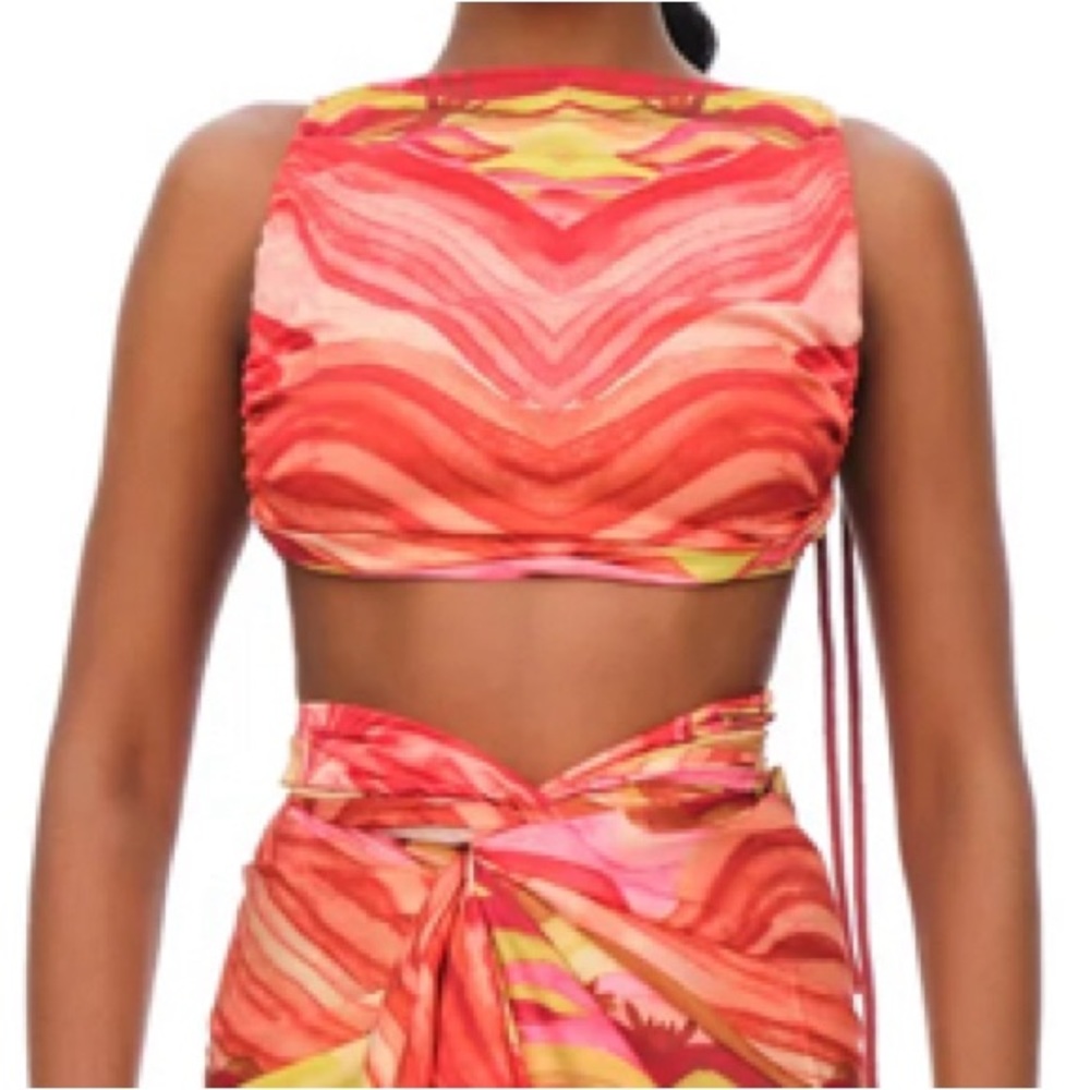 ANDREA IYAMAH AIKO CROP TOP - SUNSET - Picture 4 of 5